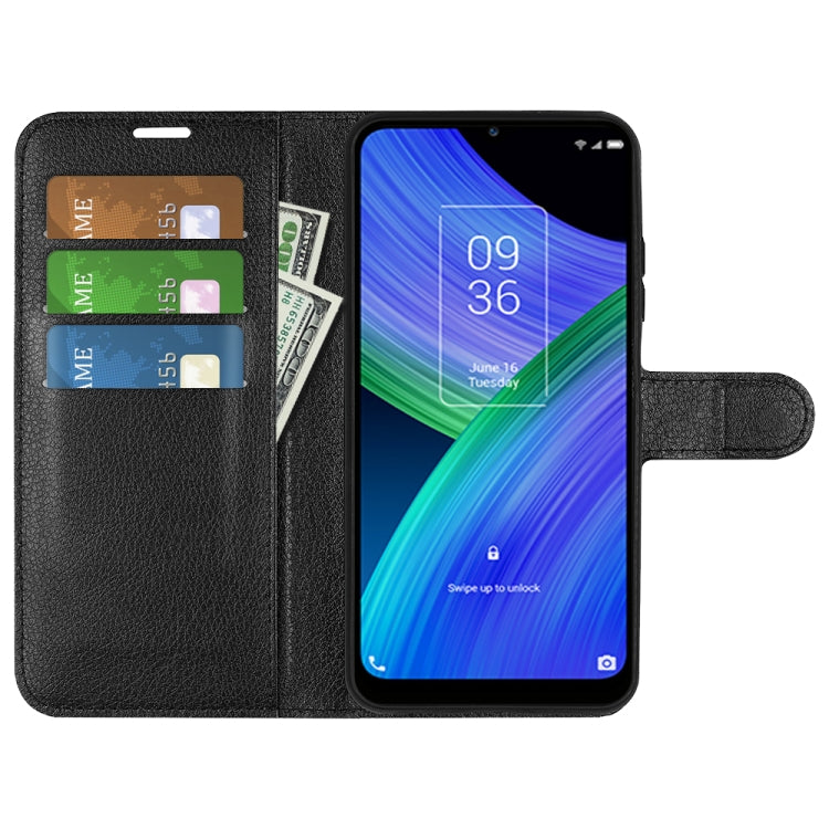 For TCL 20 R 5G Litchi Texture Horizontal Flip Phone Protective Case with Holder & Card Slots & Wallet