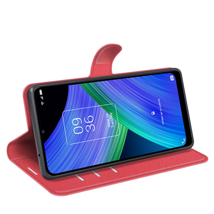 For TCL 20 R 5G Litchi Texture Horizontal Flip Phone Protective Case with Holder & Card Slots & Wallet