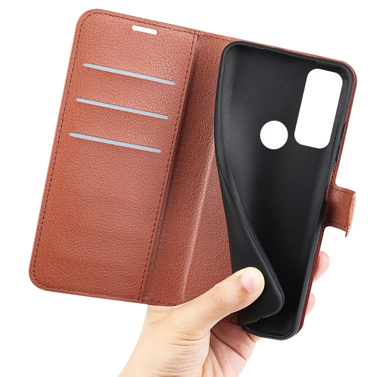 For TCL 20 R 5G Litchi Texture Horizontal Flip Phone Protective Case with Holder & Card Slots & Wallet