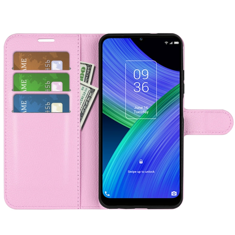 For TCL 20 R 5G Litchi Texture Horizontal Flip Phone Protective Case with Holder & Card Slots & Wallet