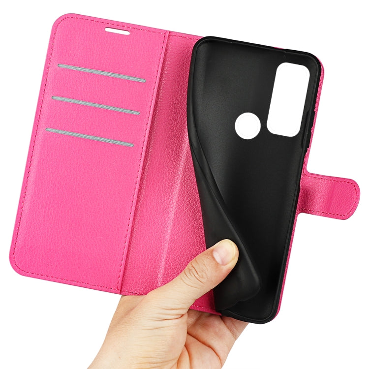 For TCL 20 R 5G Litchi Texture Horizontal Flip Phone Protective Case with Holder & Card Slots & Wallet