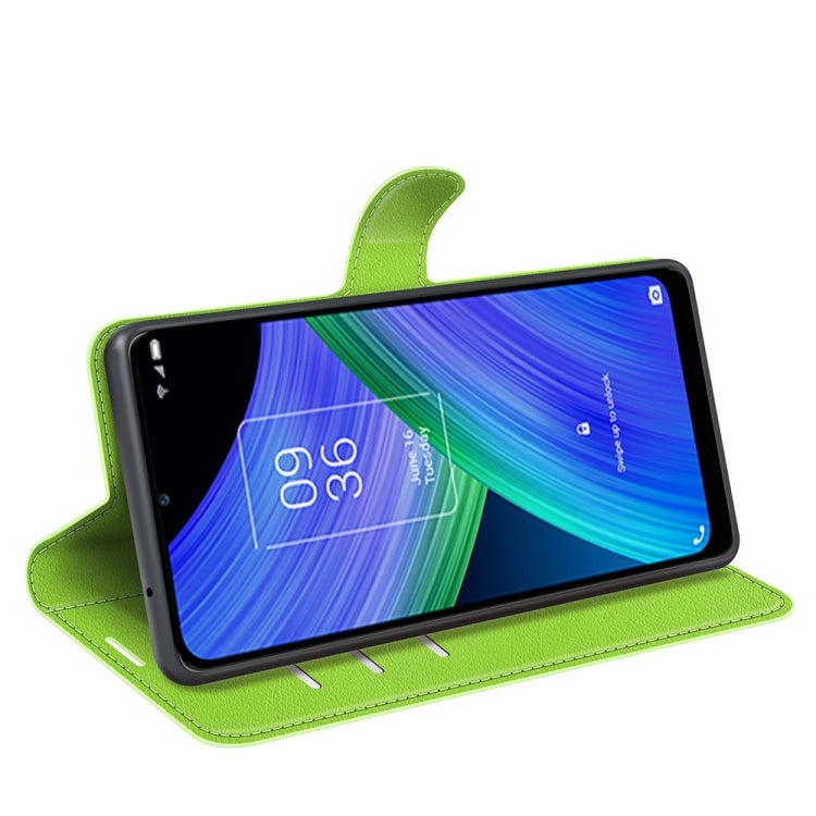 For TCL 20 R 5G Litchi Texture Horizontal Flip Phone Protective Case with Holder & Card Slots & Wallet