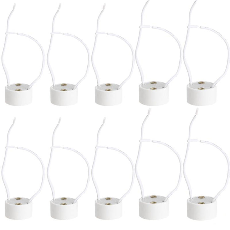 10PCS GU10 Socket LED Bulb Halogen Lamp Holder Base Ceramic Wire Connector for all GU10 Lamp