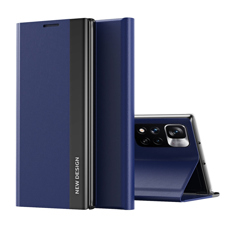 International Version For Xiaomi Redmi Note 11 Pro /Note 11 Pro+ Side Electroplated Magnetic Leather Phone Case with  Holder