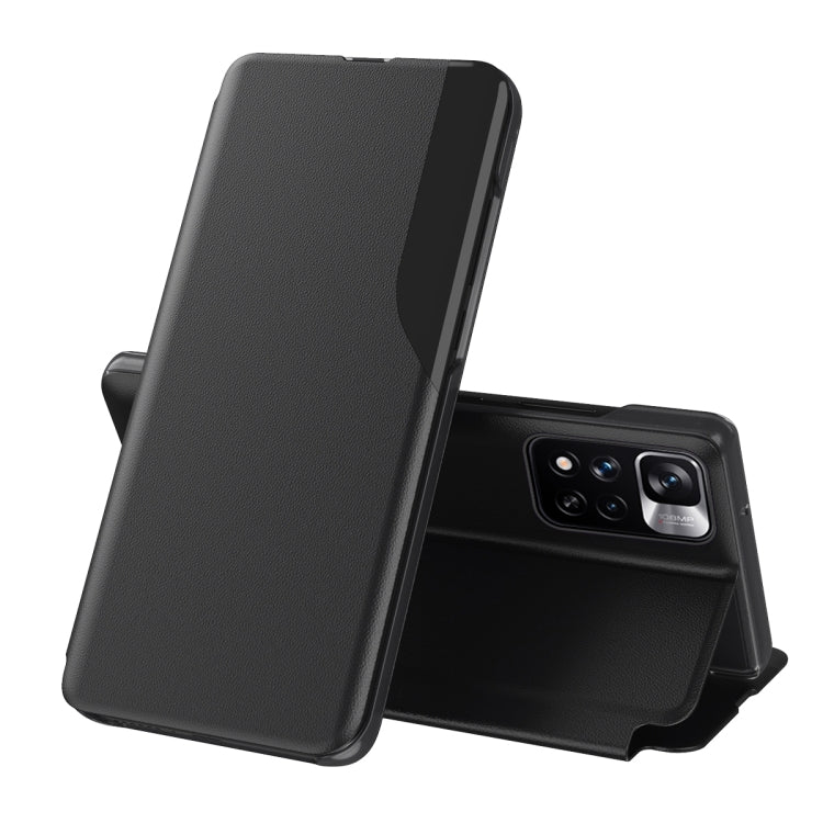 For Xiaomi Redmi Note 11 Attraction Flip Holder Leather Phone Case