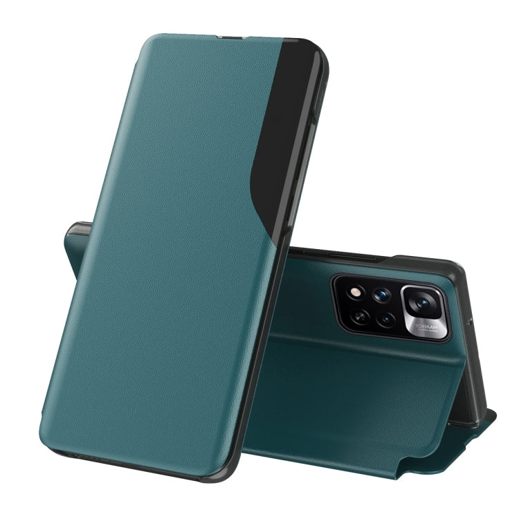 For Xiaomi Redmi Note 11 Attraction Flip Holder Leather Phone Case