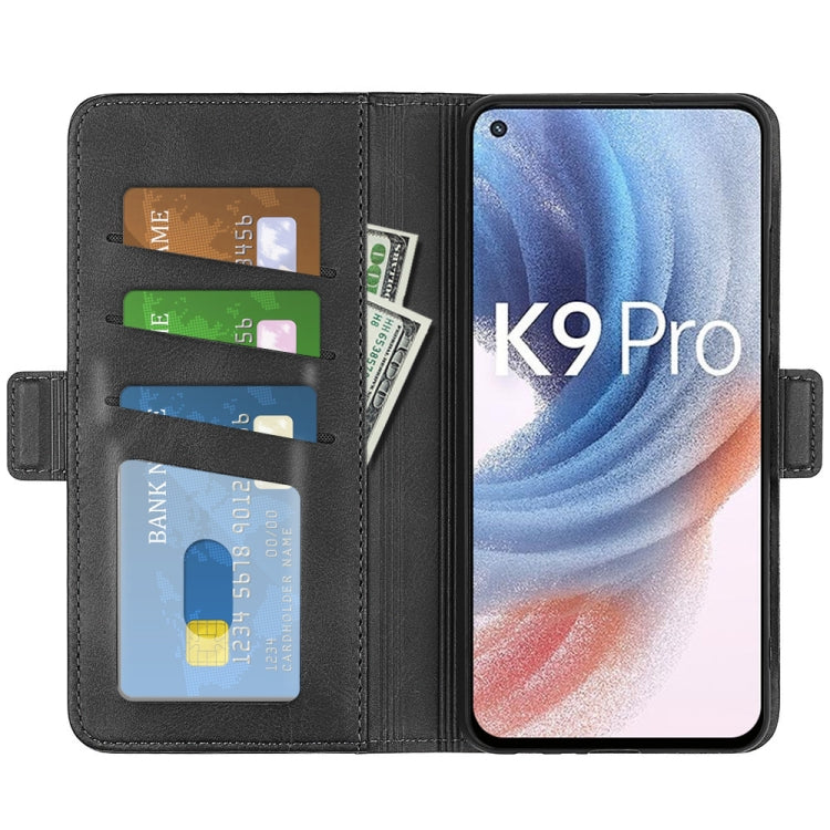 For OPPO K9 Pro Dual-side Magnetic Buckle Horizontal Flip Leather Case with Holder & Card Slots & Wallet