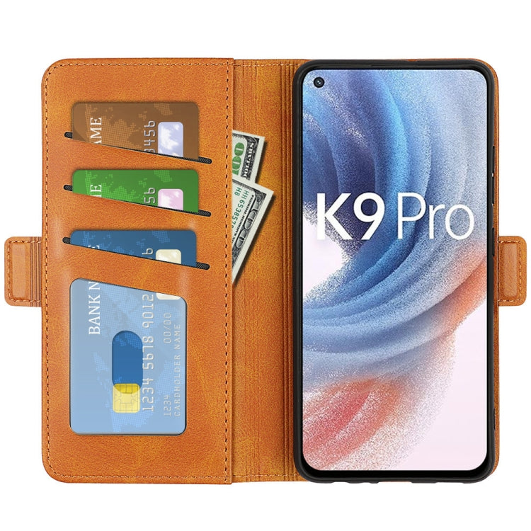 For OPPO K9 Pro Dual-side Magnetic Buckle Horizontal Flip Leather Case with Holder & Card Slots & Wallet