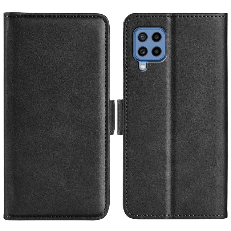 For Samsung Galaxy M22 Dual-side Magnetic Buckle Horizontal Flip Leather Case with Holder & Card Slots & Wallet