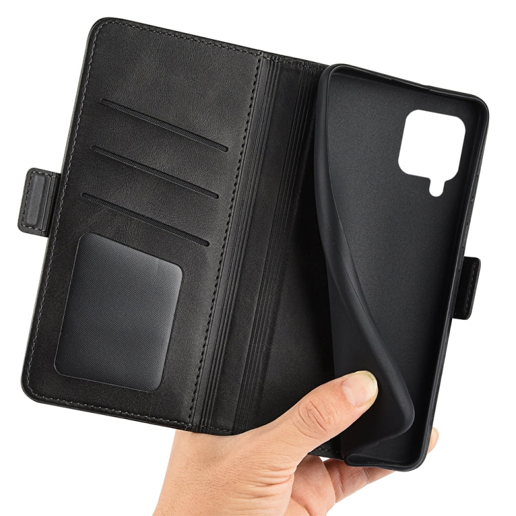 For Samsung Galaxy M22 Dual-side Magnetic Buckle Horizontal Flip Leather Case with Holder & Card Slots & Wallet