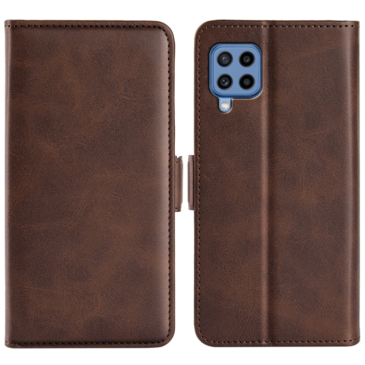 For Samsung Galaxy M22 Dual-side Magnetic Buckle Horizontal Flip Leather Case with Holder & Card Slots & Wallet