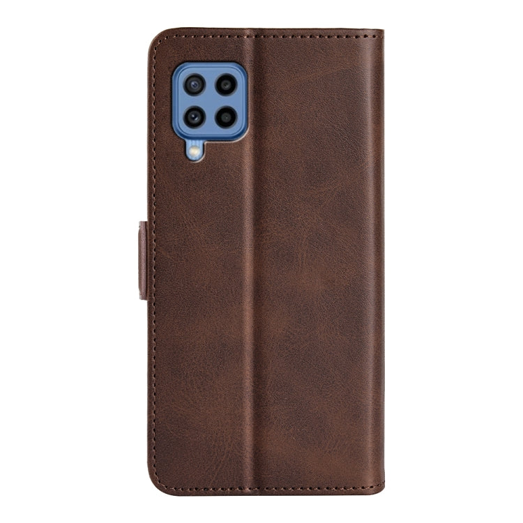 For Samsung Galaxy M22 Dual-side Magnetic Buckle Horizontal Flip Leather Case with Holder & Card Slots & Wallet