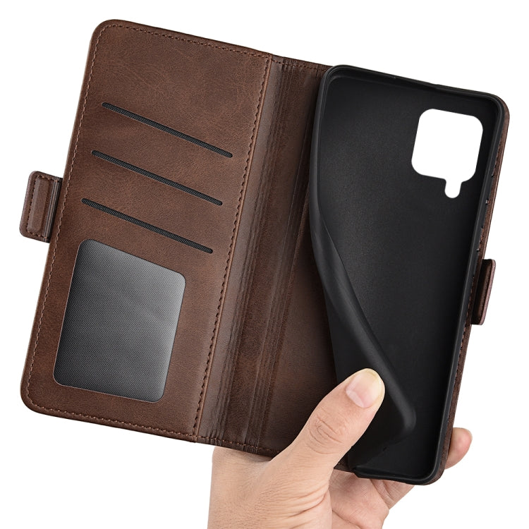 For Samsung Galaxy M22 Dual-side Magnetic Buckle Horizontal Flip Leather Case with Holder & Card Slots & Wallet