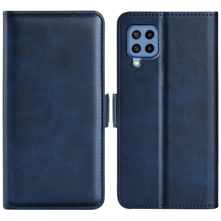 For Samsung Galaxy M22 Dual-side Magnetic Buckle Horizontal Flip Leather Case with Holder & Card Slots & Wallet