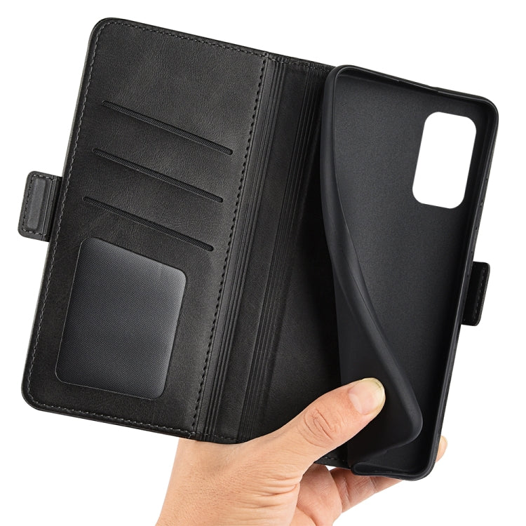 For Samsung Galaxy M52 5G Dual-side Magnetic Buckle Horizontal Flip Leather Case with Holder & Card Slots & Wallet