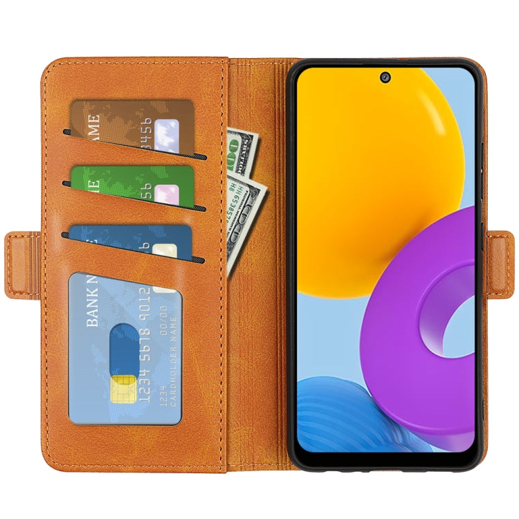 For Samsung Galaxy M52 5G Dual-side Magnetic Buckle Horizontal Flip Leather Case with Holder & Card Slots & Wallet