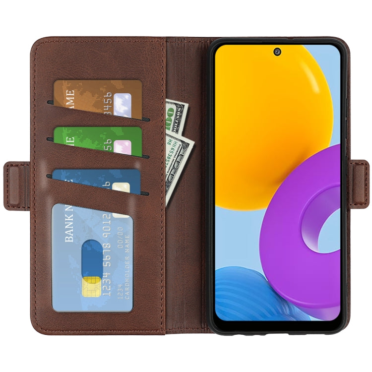 For Samsung Galaxy M52 5G Dual-side Magnetic Buckle Horizontal Flip Leather Case with Holder & Card Slots & Wallet