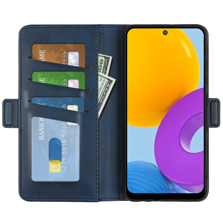 For Samsung Galaxy M52 5G Dual-side Magnetic Buckle Horizontal Flip Leather Case with Holder & Card Slots & Wallet