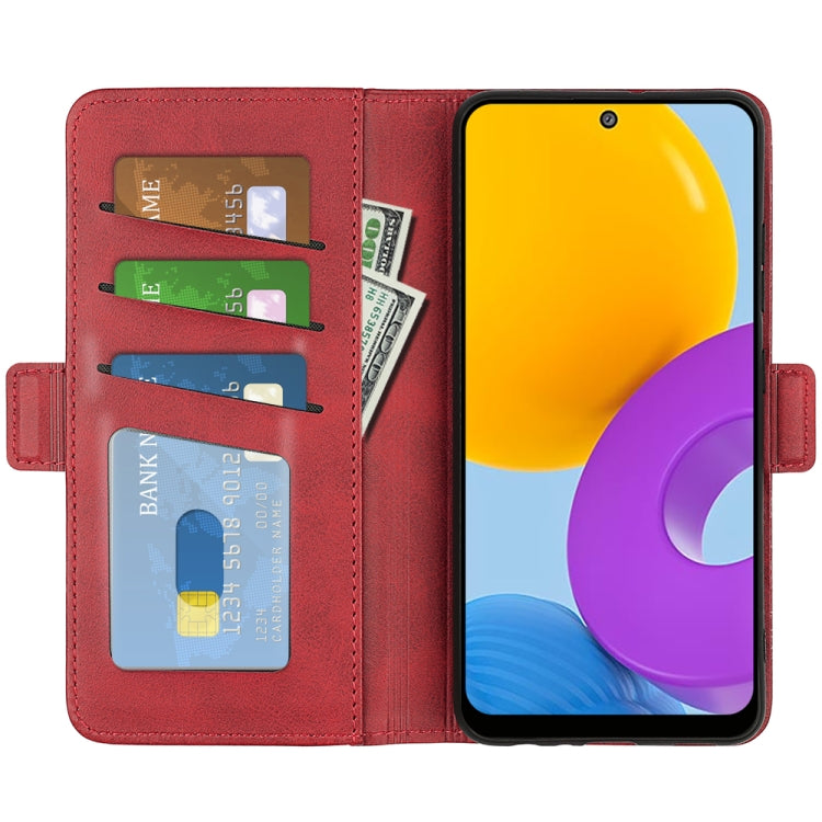 For Samsung Galaxy M52 5G Dual-side Magnetic Buckle Horizontal Flip Leather Case with Holder & Card Slots & Wallet
