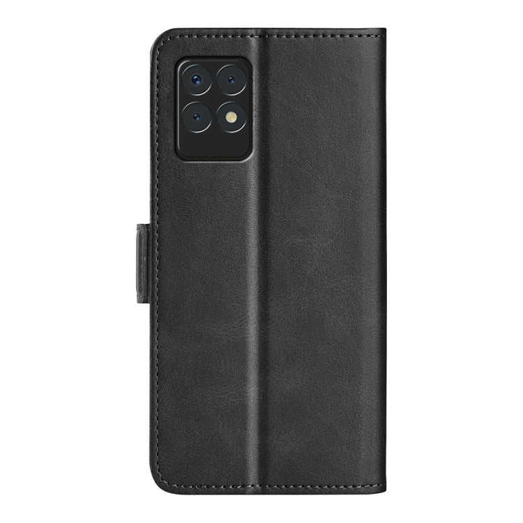 For OPPO Realme 8i Dual-side Magnetic Buckle Horizontal Flip Leather Case with Holder & Card Slots & Wallet
