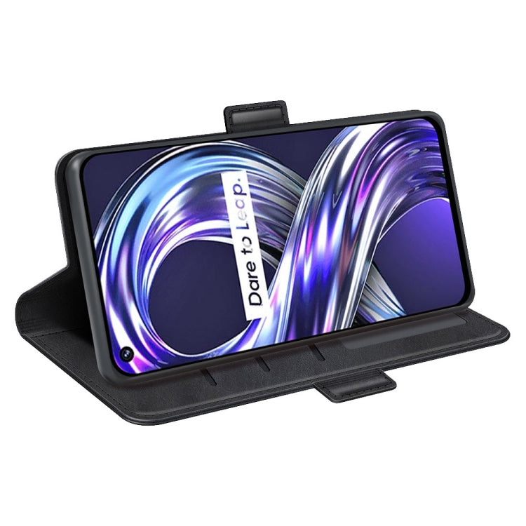 For OPPO Realme 8i Dual-side Magnetic Buckle Horizontal Flip Leather Case with Holder & Card Slots & Wallet