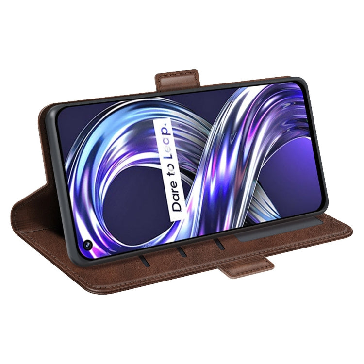 For OPPO Realme 8i Dual-side Magnetic Buckle Horizontal Flip Leather Case with Holder & Card Slots & Wallet