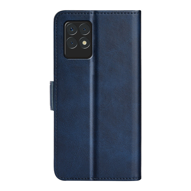 For OPPO Realme 8i Dual-side Magnetic Buckle Horizontal Flip Leather Case with Holder & Card Slots & Wallet
