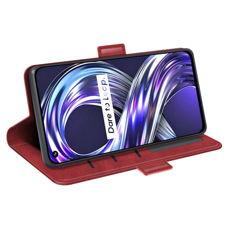 For OPPO Realme 8i Dual-side Magnetic Buckle Horizontal Flip Leather Case with Holder & Card Slots & Wallet
