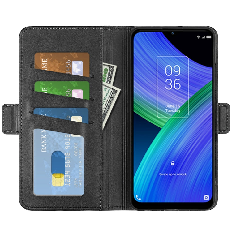 For TCL 20 R 5G  Dual-side Magnetic Buckle Horizontal Flip Phone Leather Case with Holder & Card Slots & Wallet