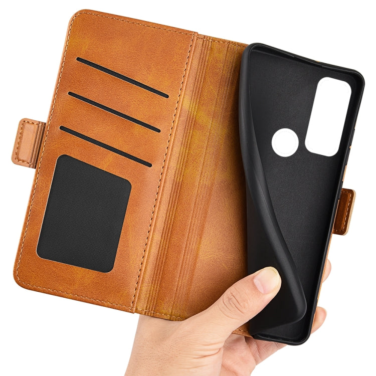 For TCL 20 R 5G  Dual-side Magnetic Buckle Horizontal Flip Phone Leather Case with Holder & Card Slots & Wallet