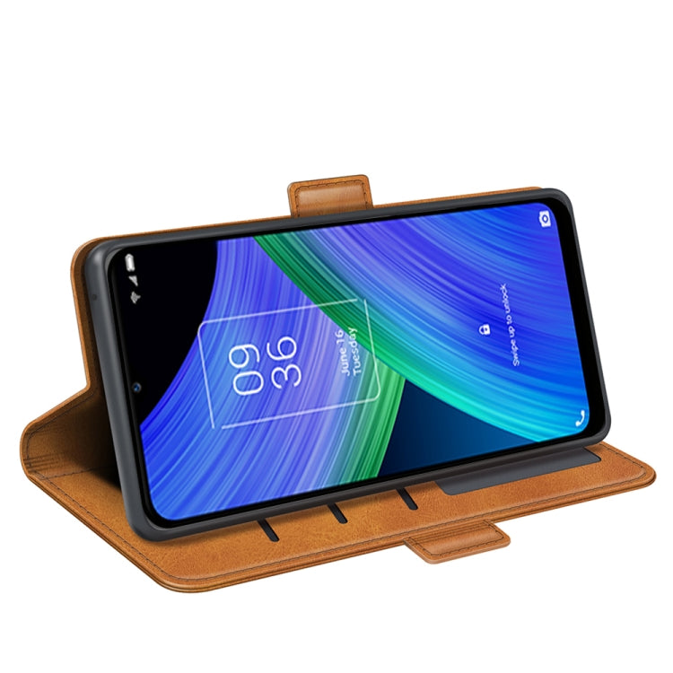For TCL 20 R 5G  Dual-side Magnetic Buckle Horizontal Flip Phone Leather Case with Holder & Card Slots & Wallet