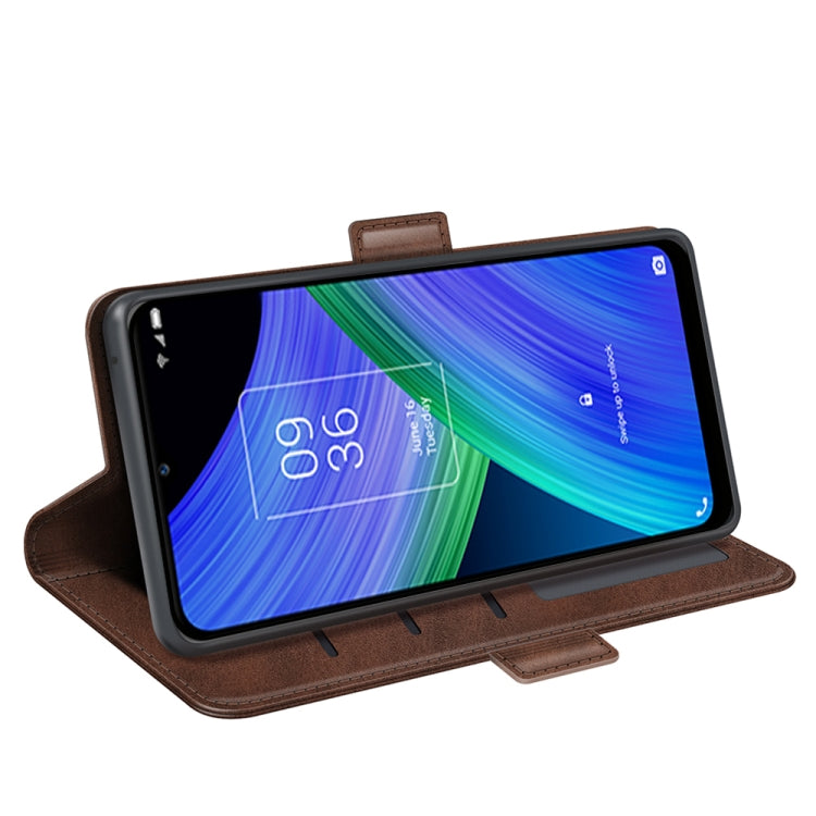 For TCL 20 R 5G  Dual-side Magnetic Buckle Horizontal Flip Phone Leather Case with Holder & Card Slots & Wallet