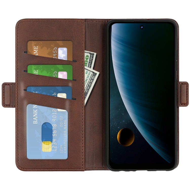 For ZTE Blade V30 Dual-side Magnetic Buckle Horizontal Flip Phone Leather Case with Holder & Card Slots & Wallet