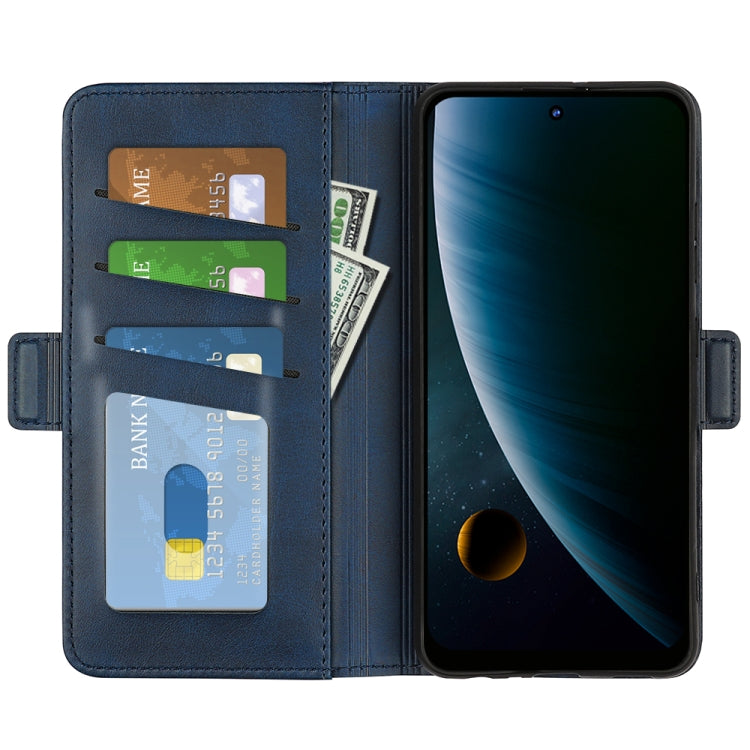 For ZTE Blade V30 Dual-side Magnetic Buckle Horizontal Flip Phone Leather Case with Holder & Card Slots & Wallet