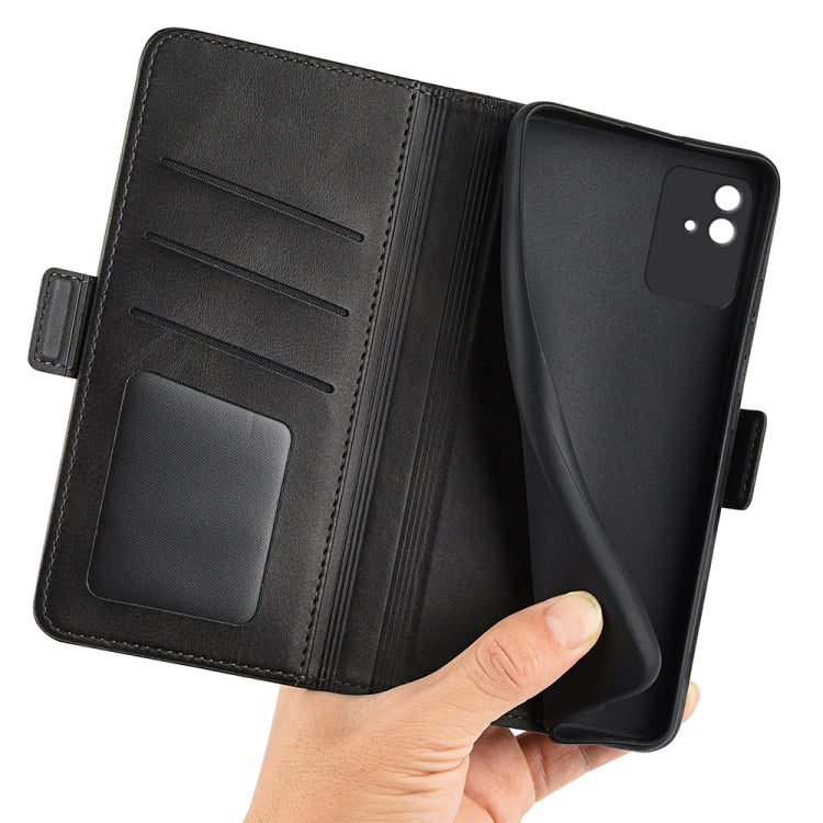 For OPPO Realme Narzo 50i Dual-side Magnetic Buckle Horizontal Flip Leather Case with Holder & Card Slots & Wallet