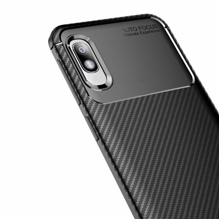 Beetle Series Carbon Fiber Texture Shockproof TPU Case for Galaxy A10e