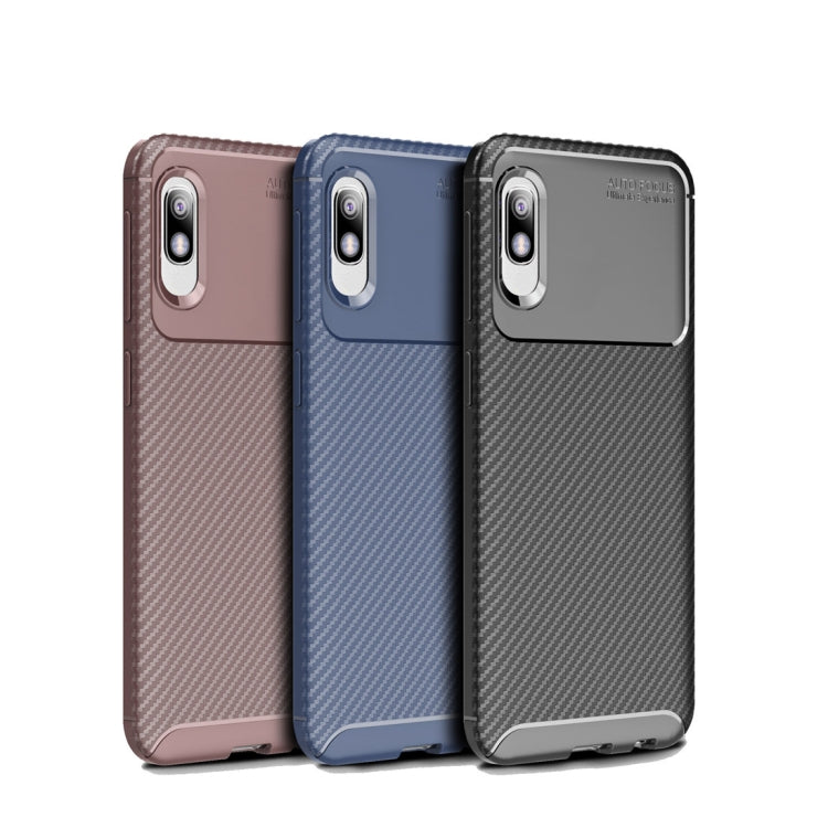 Beetle Series Carbon Fiber Texture Shockproof TPU Case for Galaxy A10e