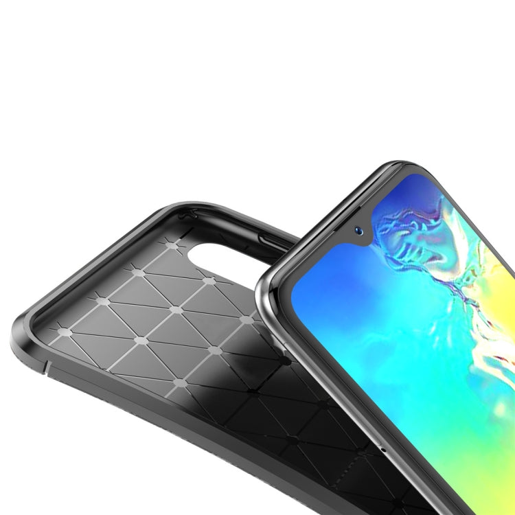 Beetle Series Carbon Fiber Texture Shockproof TPU Case for Galaxy A10e