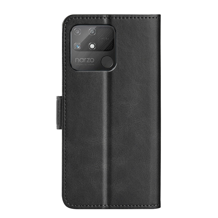 For OPPO Realme Narzo 50A Dual-side Magnetic Buckle Horizontal Flip Leather Case with Holder & Card Slots & Wallet