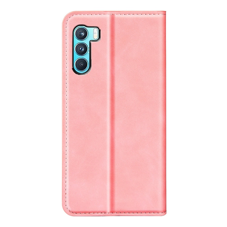 For OPPO K9 Pro Retro-skin Business Magnetic Suction Leather Case with Holder & Card Slots & Wallet