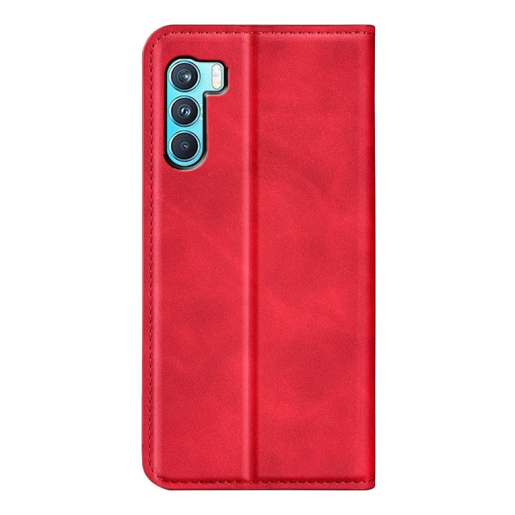 For OPPO K9 Pro Retro-skin Business Magnetic Suction Leather Case with Holder & Card Slots & Wallet