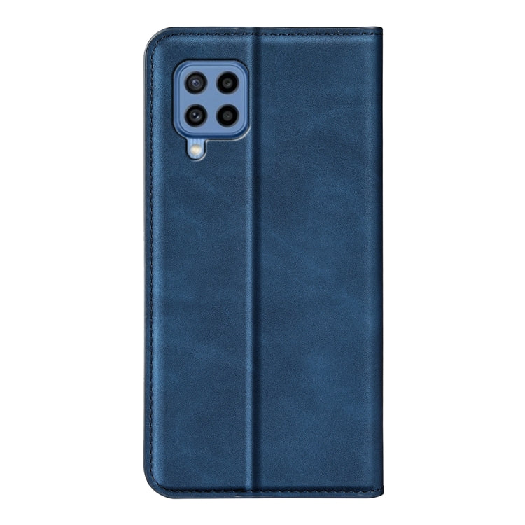 For Samsung Galaxy M22 Retro-skin Magnetic Suction Leather Case with Holder & Card Slots & Wallet