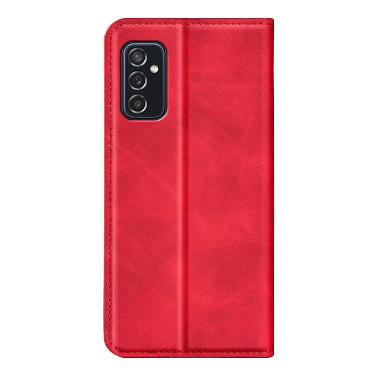 For Samsung Galaxy M52 5G Retro-skin Magnetic Suction Leather Case with Holder & Card Slots & Wallet
