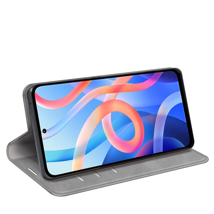 For Xiaomi Redmi Note 11 Retro-skin Magnetic Suction Leather Case with Holder & Card Slots & Wallet