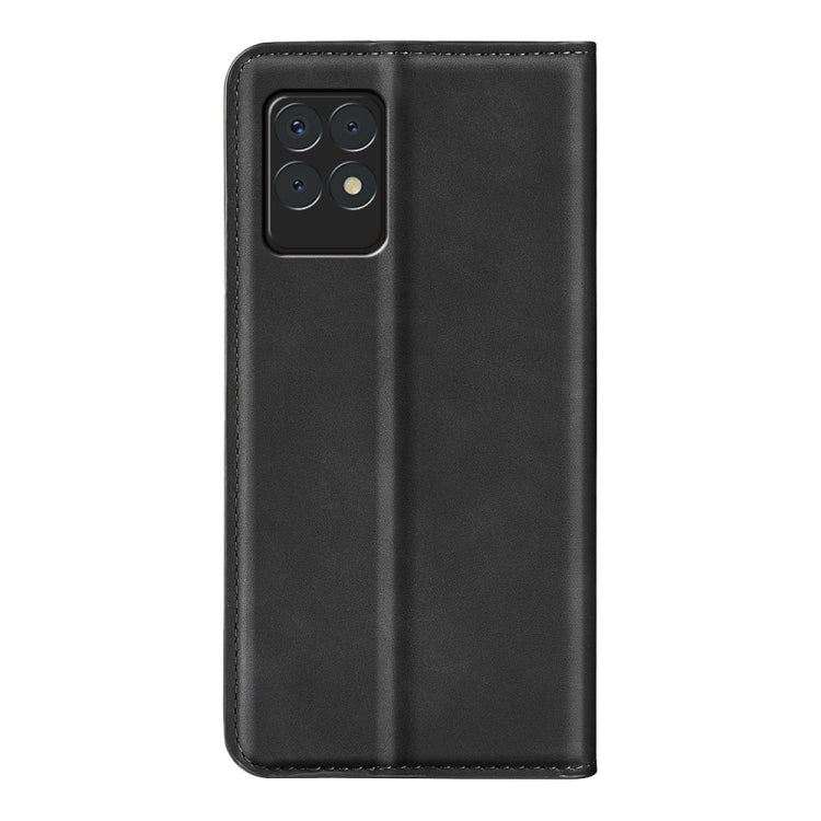 For OPPO Realme 8i Retro-skin Magnetic Suction Leather Case with Holder & Card Slots & Wallet