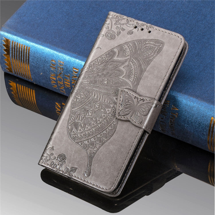 Butterfly Love Flowers Embossing Horizontal Flip Leather Case for Galaxy A60, with Holder & Card Slots & Wallet & Lanyard