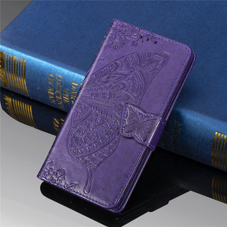 Butterfly Love Flowers Embossing Horizontal Flip Leather Case for Galaxy A60, with Holder & Card Slots & Wallet & Lanyard