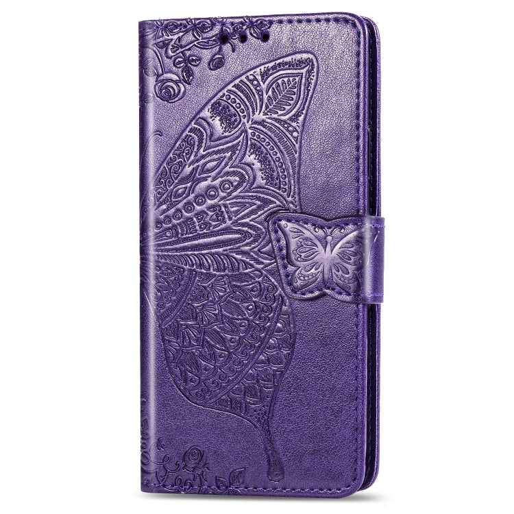 Butterfly Love Flowers Embossing Horizontal Flip Leather Case for Galaxy A60, with Holder & Card Slots & Wallet & Lanyard