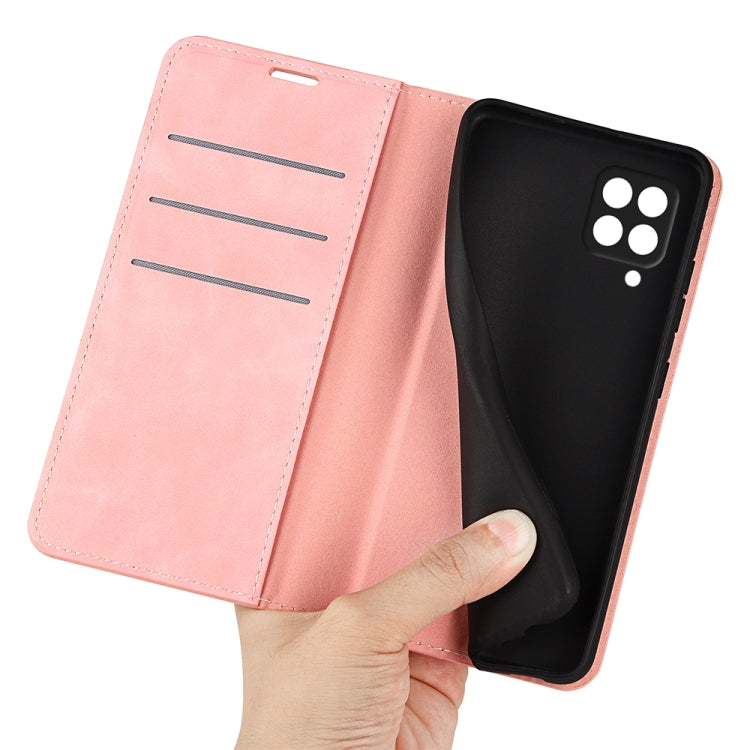 For Samsung Galaxy F22 Retro-skin Magnetic Suction Leather Case with Holder & Card Slots & Wallet