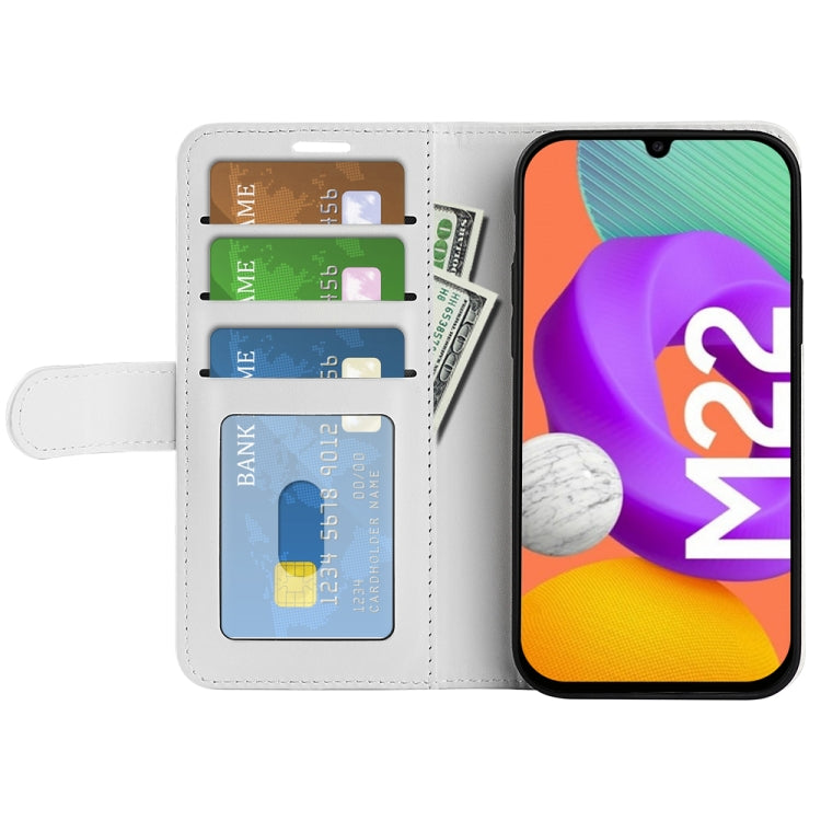 For Samsung Galaxy M22 R64 Texture Single Horizontal Flip Protective Case with Holder & Card Slots & Wallet& Photo Frame